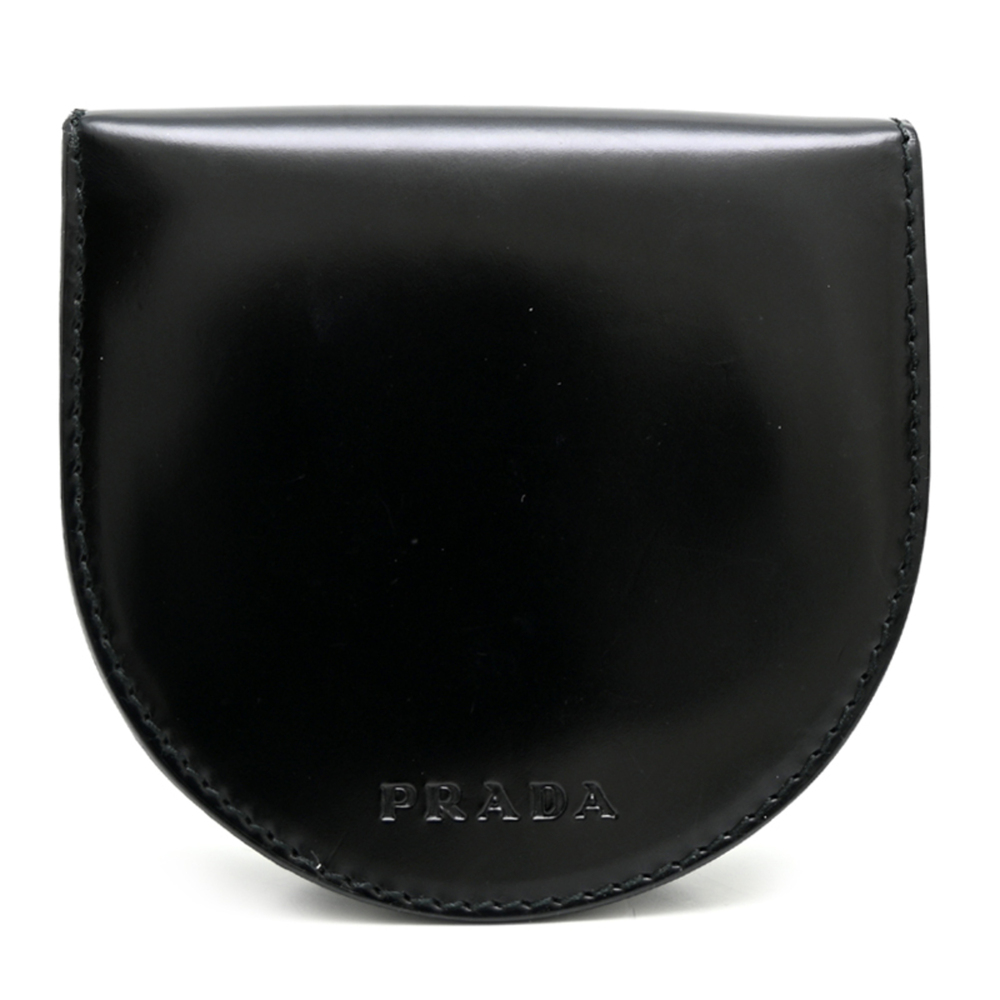 Prada Women's & Men's Leather Wallets Coin Cases, Black
